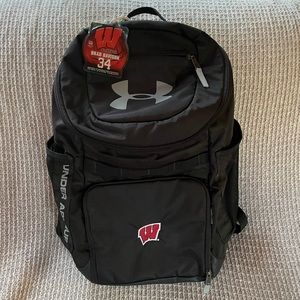 Under Armour Wisconsin Badger Back Pack with Brad Davison Bag Tag